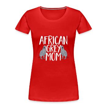 Graupapagei African Grey Parrot Papagei - Frauen Premium Bio T-Shirt - Rot - Vorne - Mia (176cm)