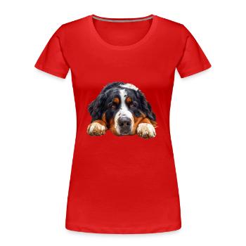 Bouvier bernois - T-shirt bio Premium Femme - rouge - Devant - Mia (176cm)
