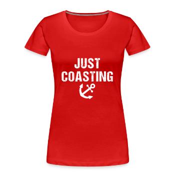 Kreuzfahrt Kreuzfahrtschiff Cruise Vintage Cruiser - Frauen Premium Bio T-Shirt - Rot - Vorne - Mia (176cm)