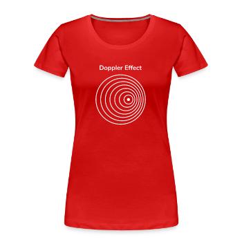 Dopplereffekt - Frauen Premium Bio T-Shirt - Rot - Vorne - Mia (176cm)