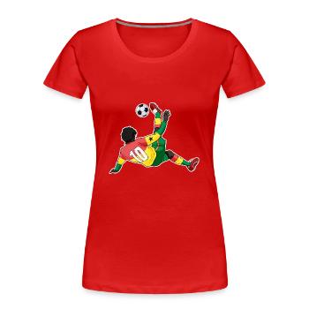 Ghana National Soccer Team I Football Ghana - Frauen Premium Bio T-Shirt - Rot - Vorne - Mia (176cm)