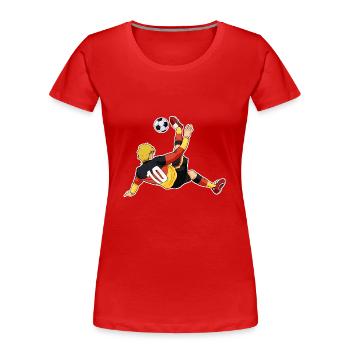 German National Soccer Team I Football Germany - Frauen Premium Bio T-Shirt - Rot - Vorne - Mia (176cm)
