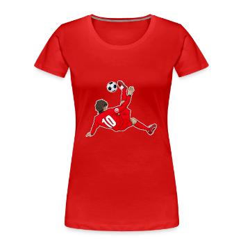 Tunisian National Soccer Team I Football Tunisia - Frauen Premium Bio T-Shirt - Rot - Vorne - Mia (176cm)