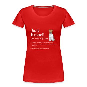 Jack Russell Terrier - T-shirt bio Premium Femme - rouge - Devant - Mia (176cm)