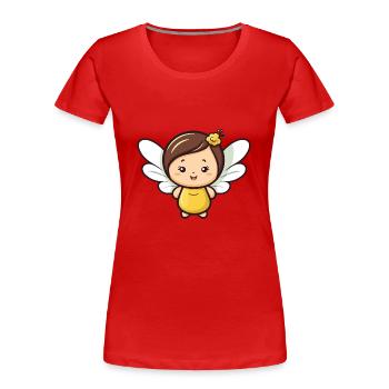 Fairy Cute Fairy Tale - Women's Premium Organic T-Shirt - red - Front - Mia (176cm)