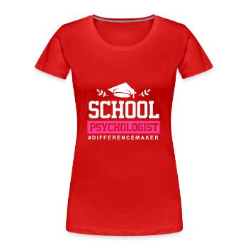 Schulpsychologe Psychologe Psychotherapeut - Frauen Premium Bio T-Shirt - Rot - Vorne - Mia (176cm)