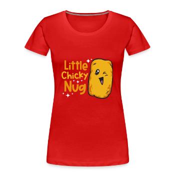 Nuggets de poulet Nuggets de poulet - T-shirt bio Premium Femme - rouge - Devant - Mia (176cm)