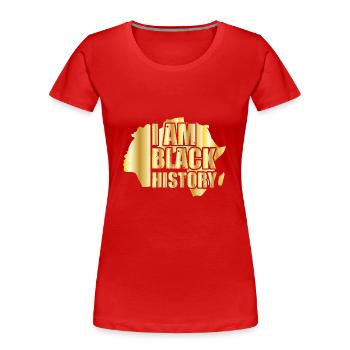 Black History Month Black History - Women's Premium Organic T-Shirt - red - Front - Mia (176cm)