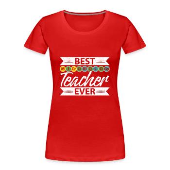 Beste Lehrerin aller Zeiten Biologe Wissenschaft B - Frauen Premium Bio T-Shirt - Rot - Vorne - Mia (176cm)