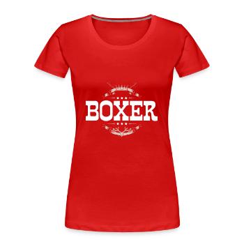 Boxer Boxen Sport - Frauen Premium Bio T-Shirt - Rot - Vorne - Mia (176cm)