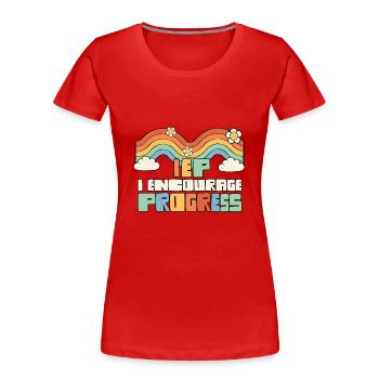 ABA Therapist I Encourage Progress Sped Teacher - Frauen Premium Bio T-Shirt - Rot - Vorne - Mia (176cm)