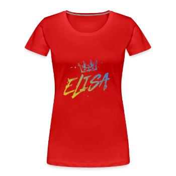 TEST ELISA - T-shirt bio Premium Femme - rouge - Devant - Mia (176cm)