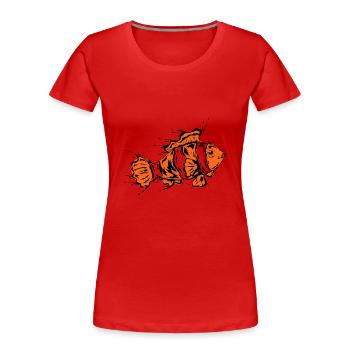 Clownfisch - Frauen Premium Bio T-Shirt - Rot - Vorne - Mia (176cm)