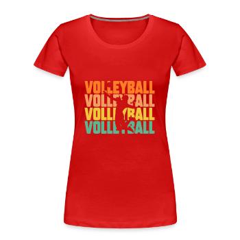 Joueur de volley-ball Volley-ball - T-shirt bio Premium Femme - rouge - Devant - Mia (176cm)