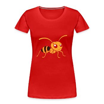 Ameise - Frauen Premium Bio T-Shirt - Rot - Vorne - Mia (176cm)