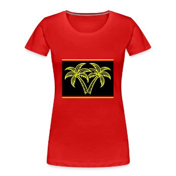 Icône de Palm Island l’été - T-shirt bio Premium Femme - rouge - Devant - Mia (176cm)