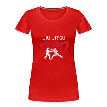 Jiu Jitsu Selbstverteidigung - Frauen Premium Bio T-Shirt - Rot - Vorne - Mia (176cm)