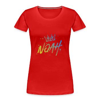 Noé - T-shirt bio Premium Femme - rouge - Devant - Mia (176cm)