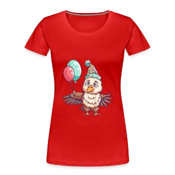 Aigle Anniversaire Bébé - T-shirt bio Premium Femme - rouge - Devant - Mia (176cm)