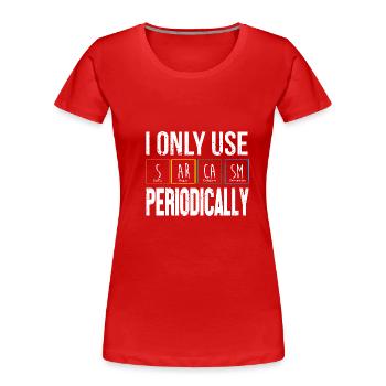Periodensystem - Frauen Premium Bio T-Shirt - Rot - Vorne - Mia (176cm)