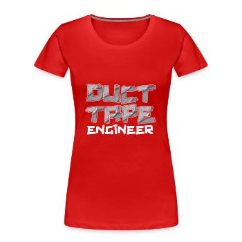 Ruban adhésif Ruban adhésif Ruban de masquage artisanal - T-shirt bio Premium Femme - rouge - Devant - Mia (176cm)