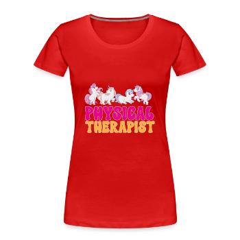Physiotherapie Kinderphysiotherapeutin - Frauen Premium Bio T-Shirt - Rot - Vorne - Mia (176cm)