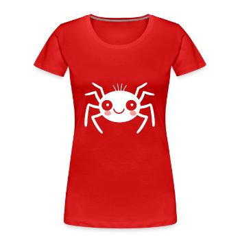 Spinne - Frauen Premium Bio T-Shirt - Rot - Vorne - Mia (176cm)