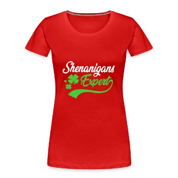 Shenanigan - Frauen Premium Bio T-Shirt - Rot - Vorne - Mia (176cm)