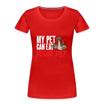Ball Python Snake King Python - T-shirt bio Premium Femme - rouge - Devant - Mia (176cm)