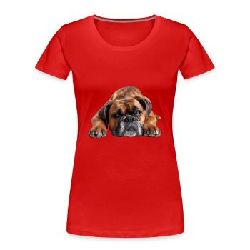 Boxer - Women's Premium Organic T-Shirt - red - Front - Mia (176cm)