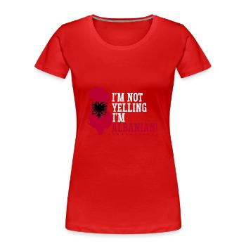 Drapeau albanais Aigle albanais Shqiponja - T-shirt bio Premium Femme - rouge - Devant - Mia (176cm)