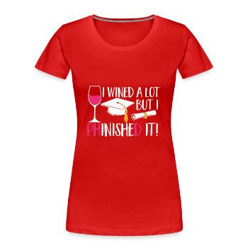 Doctorat Doctorat Doctorat Doctorat - T-shirt bio Premium Femme - rouge - Devant - Mia (176cm)