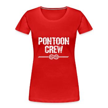 Pontonboot Boot Boote - Frauen Premium Bio T-Shirt - Rot - Vorne - Mia (176cm)