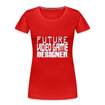 Future Video Game Designer - Frauen Premium Bio T-Shirt - Rot - Vorne - Mia (176cm)