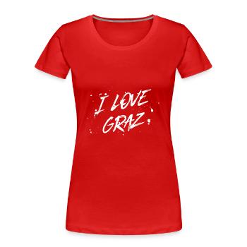 I Love Graz - Women's Premium Organic T-Shirt - red - Front - Mia (176cm)