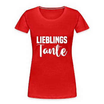 Marraine Tante - T-shirt bio Premium Femme - rouge - Devant - Mia (176cm)