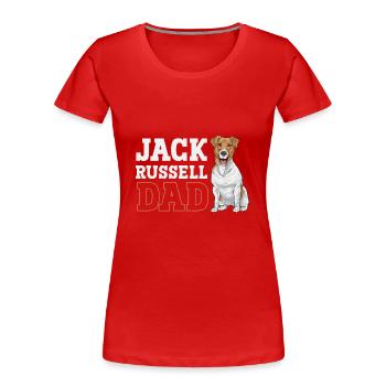 Jack Russell Terrier - T-shirt bio Premium Femme - rouge - Devant - Mia (176cm)