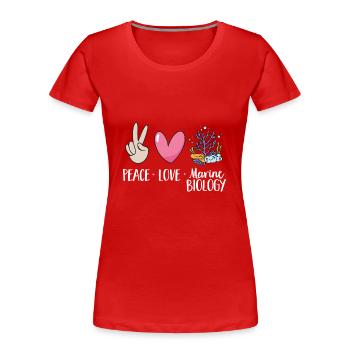 Biologie marine Biologiste marin océanique - T-shirt bio Premium Femme - rouge - Devant - Mia (176cm)