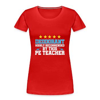 Sportlehrer Sport Lehrer Sportunterricht - Frauen Premium Bio T-Shirt - Rot - Vorne - Mia (176cm)