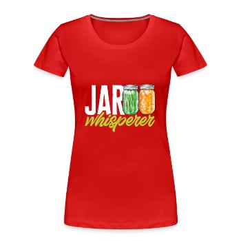 Canning, canning, canning, preserving food - Women's Premium Organic T-Shirt - red - Front - Mia (176cm)