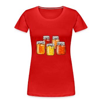Canning, canning, canning, preserving food - Women's Premium Organic T-Shirt - red - Front - Mia (176cm)