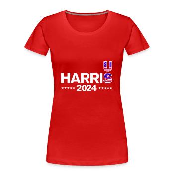 US Elections 2024 - Women's Premium Organic T-Shirt - red - Front - Mia (176cm)