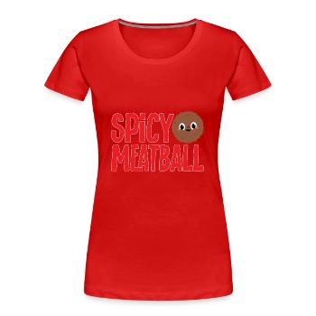 Boulettes de viande Italie Cuisine italienne - T-shirt bio Premium Femme - rouge - Devant - Mia (176cm)