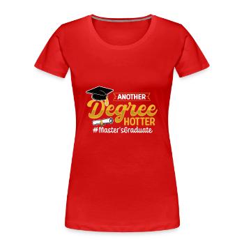 Master's Degree Studies Master's Degree - Women's Premium Organic T-Shirt - red - Front - Mia (176cm)