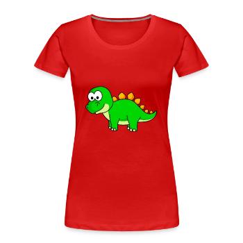 Dinosaurier stegosaurus Comic - Frauen Premium Bio T-Shirt - Rot - Vorne - Mia (176cm)