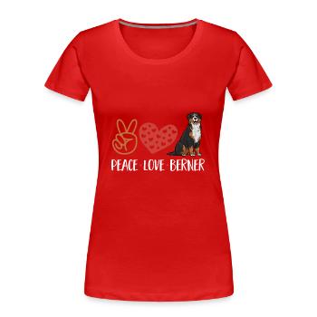 Bouvier bernois - T-shirt bio Premium Femme - rouge - Devant - Mia (176cm)