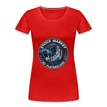 Stock Market Trading meine Passion - Frauen Premium Bio T-Shirt - Rot - Vorne - Mia (176cm)