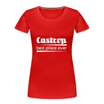 Castrop - Stadt best place ever - Frauen Premium Bio T-Shirt - Rot - Vorne - Mia (176cm)