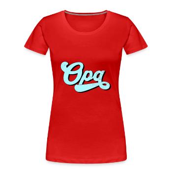 Grandpa, king of the family - Women's Premium Organic T-Shirt - red - Front - Mia (176cm)