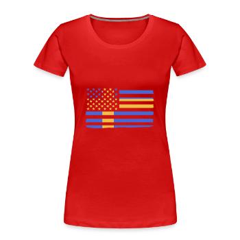 Schweden Schwedisch - Frauen Premium Bio T-Shirt - Rot - Vorne - Mia (176cm)